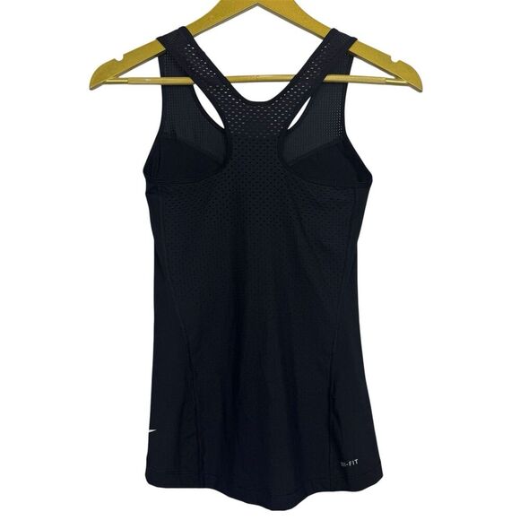 Nike Pro Hypercool Tank Top Size XS Black Mesh Base Layer Competition Racerback - Picture 3 of 12